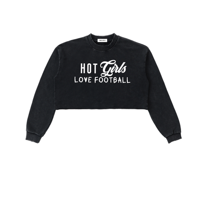 Hot Girls love Football Cropped Sweatshirt