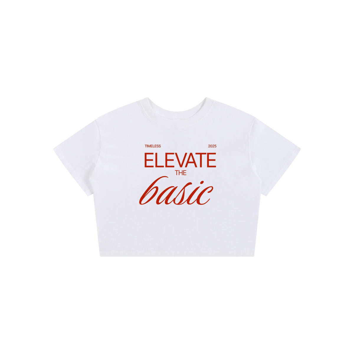 Baby Tee Seamless T-Shirt - 200 GSM — corrected front ghost image with standard spacing