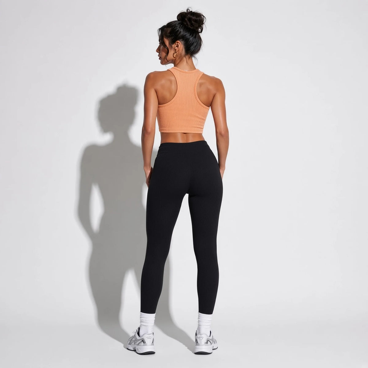 Washed Racer Back Tank Top — back