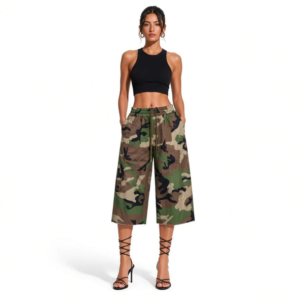 Women's Camo Bermuda Shorts — front