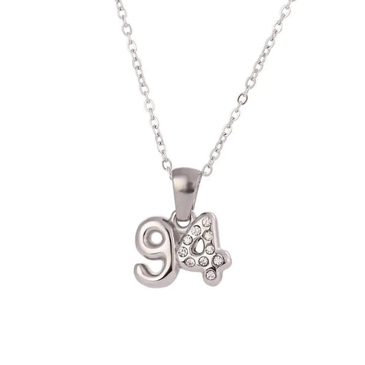 Silver 94 Birthdate Necklace