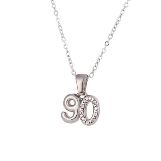 Silver 90 Birthdate Necklace