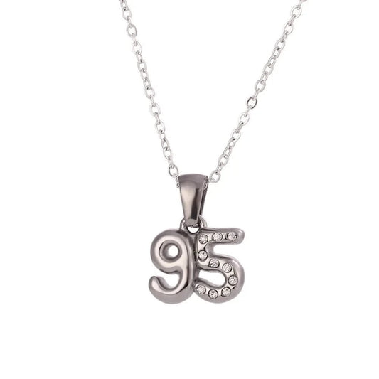 Silver 95 Birthdate Necklace