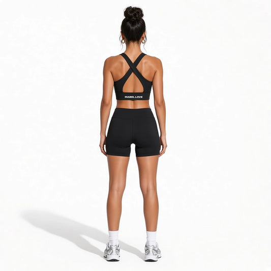 Women's Cropped Yoga Sport Bra — back