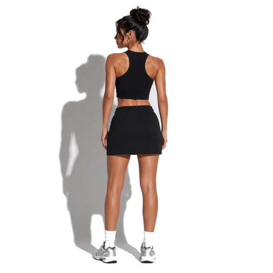Essential Drawstring Skirt — Black back