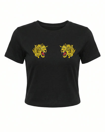 Tiger Fitted Crop T-Shirt