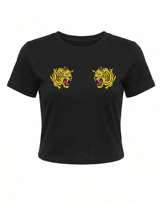 Tiger Fitted Crop T-Shirt