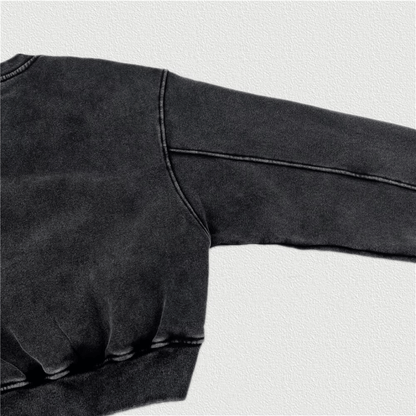 Black Cropped Sweatshirt