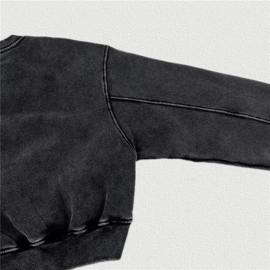 Black Cropped Sweatshirt
