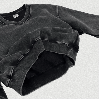 Black Cropped Sweatshirt