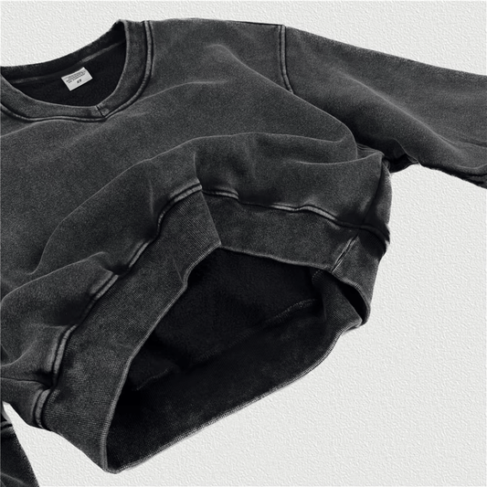 Black Cropped Sweatshirt