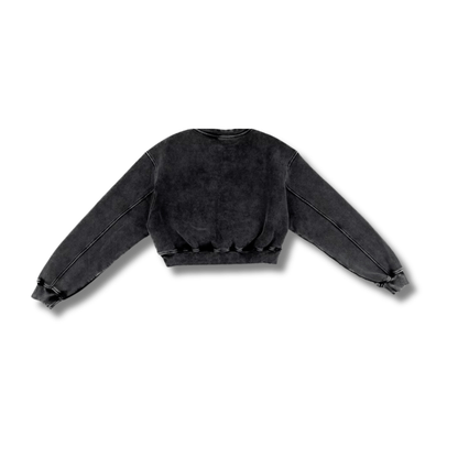 Black Cropped Sweatshirt