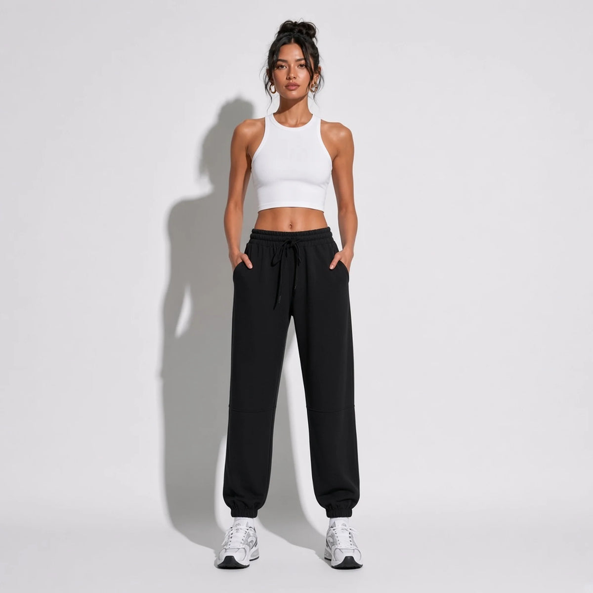 Joggers Pants — Black front