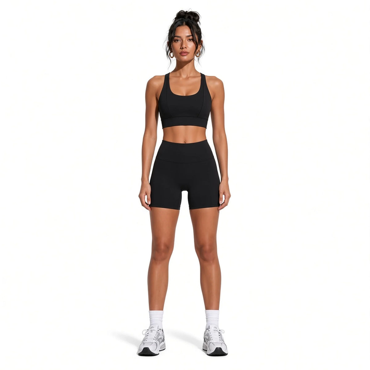 Women's Cropped Yoga Sport Bra — front