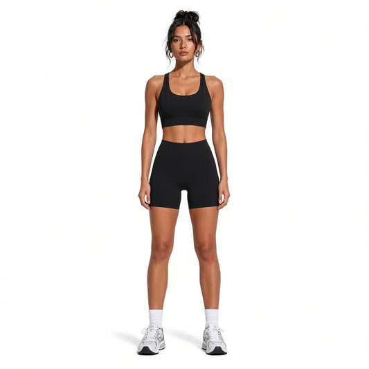 Women's Cropped Yoga Sport Bra — front