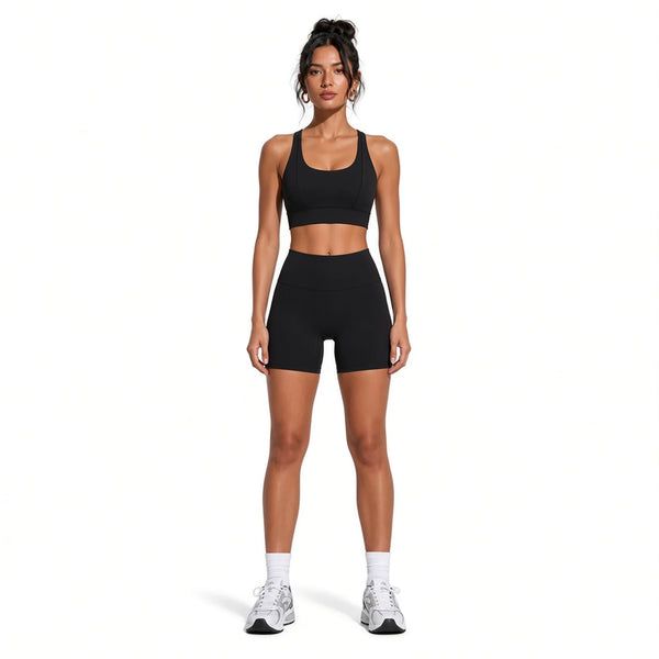 Women's Cropped Yoga Sport Bra — front