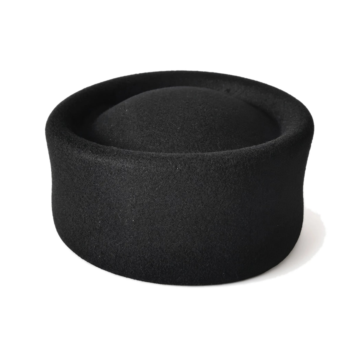 Leopard Print Felt Beret — black front