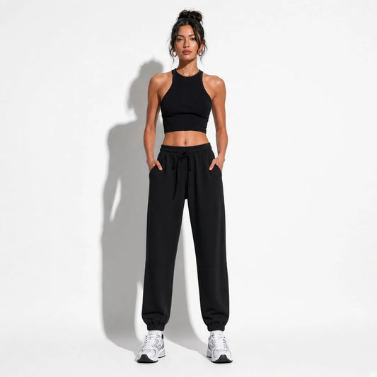 Joggers Pants — Black front