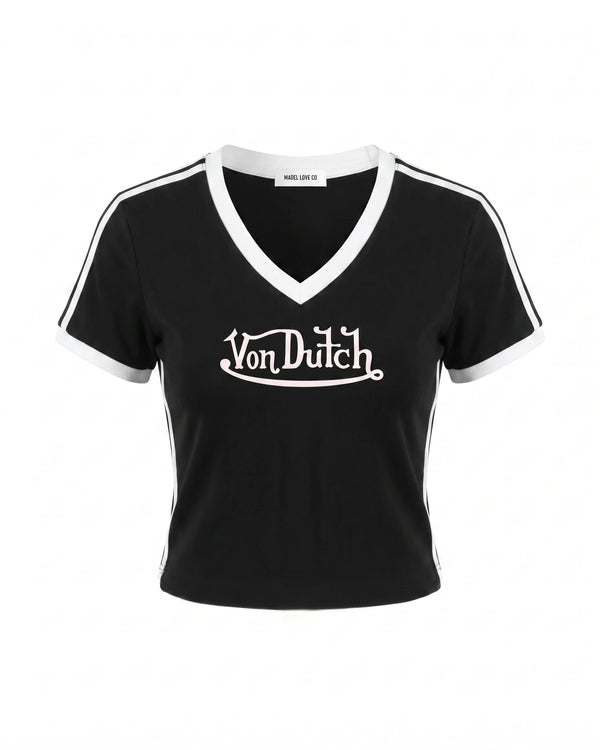 Von D V-Neck Crop T-Shirt