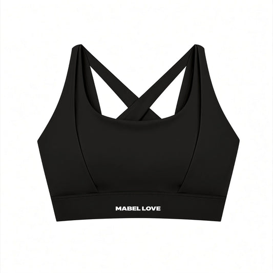 Women's Cropped Yoga Sport Bra — ghost back