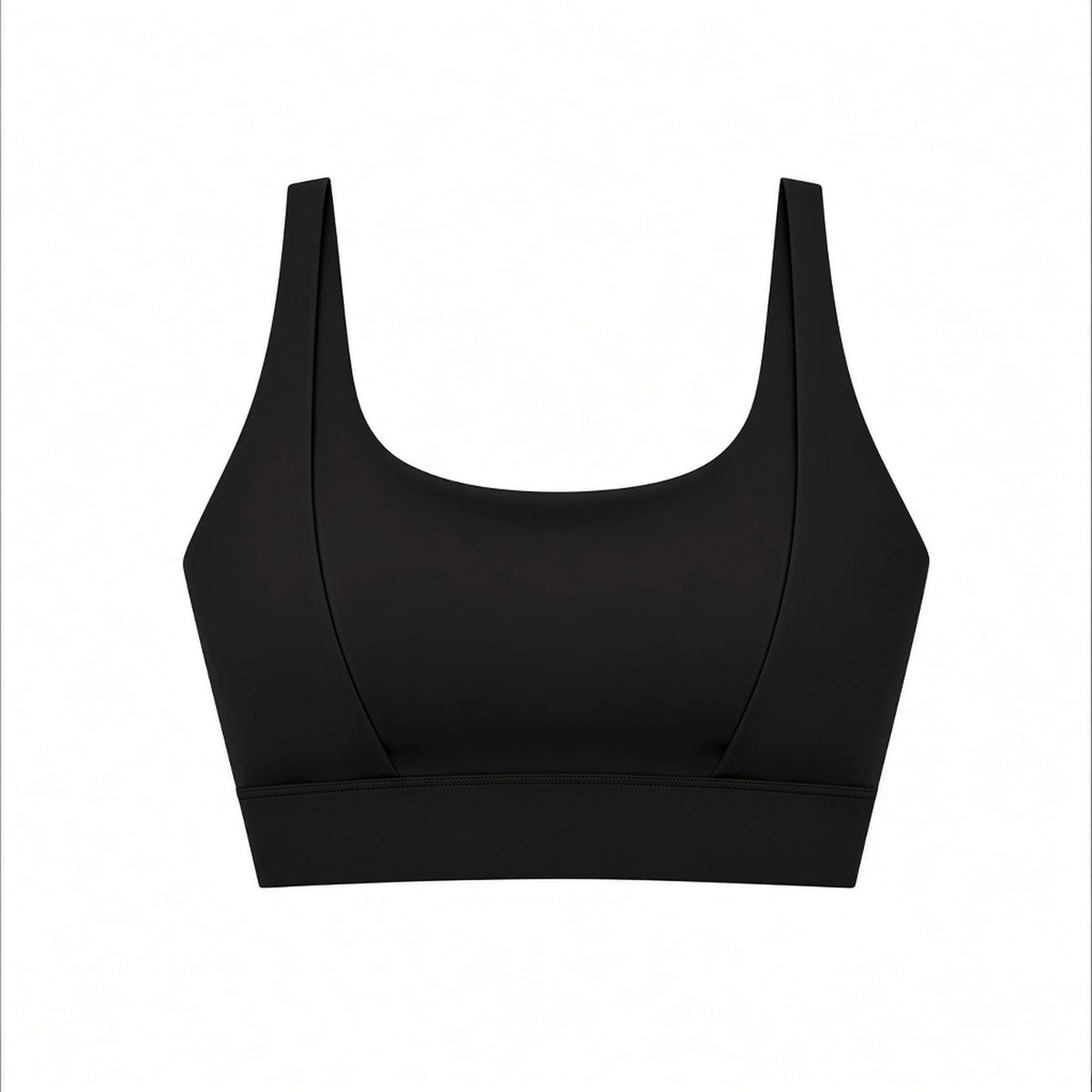 Women's Cropped Yoga Sport Bra — ghost front