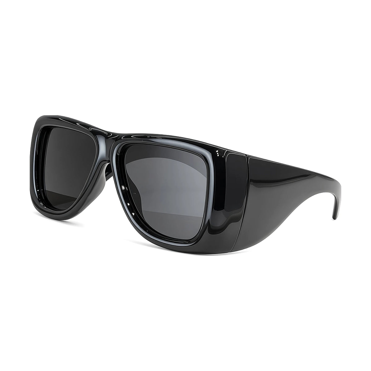Oversized Square Sunglasses — black gray front