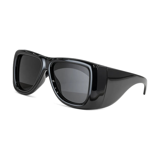 Oversized Square Sunglasses — black gray front