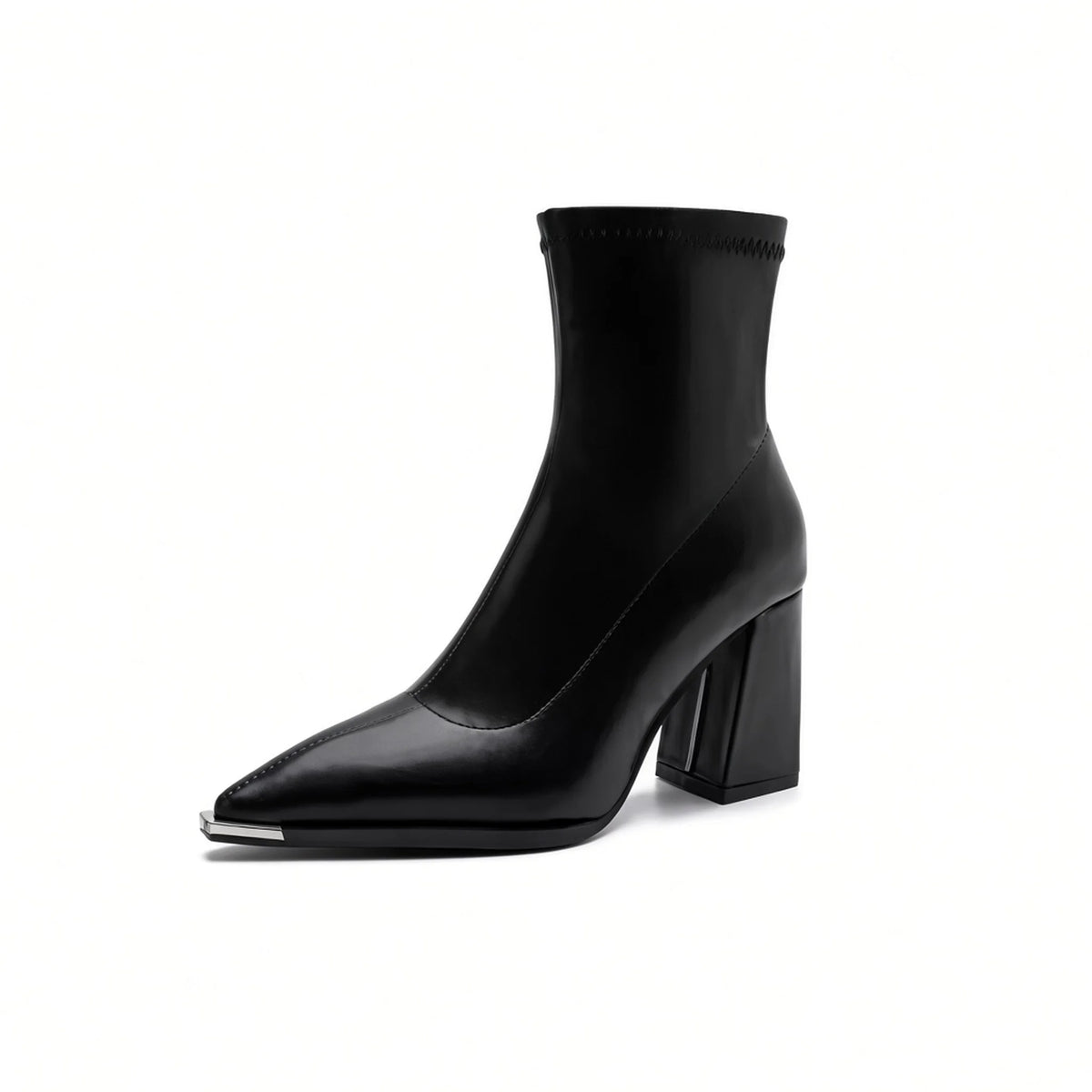 Pointed Chelsea Ankle Boots — black side
