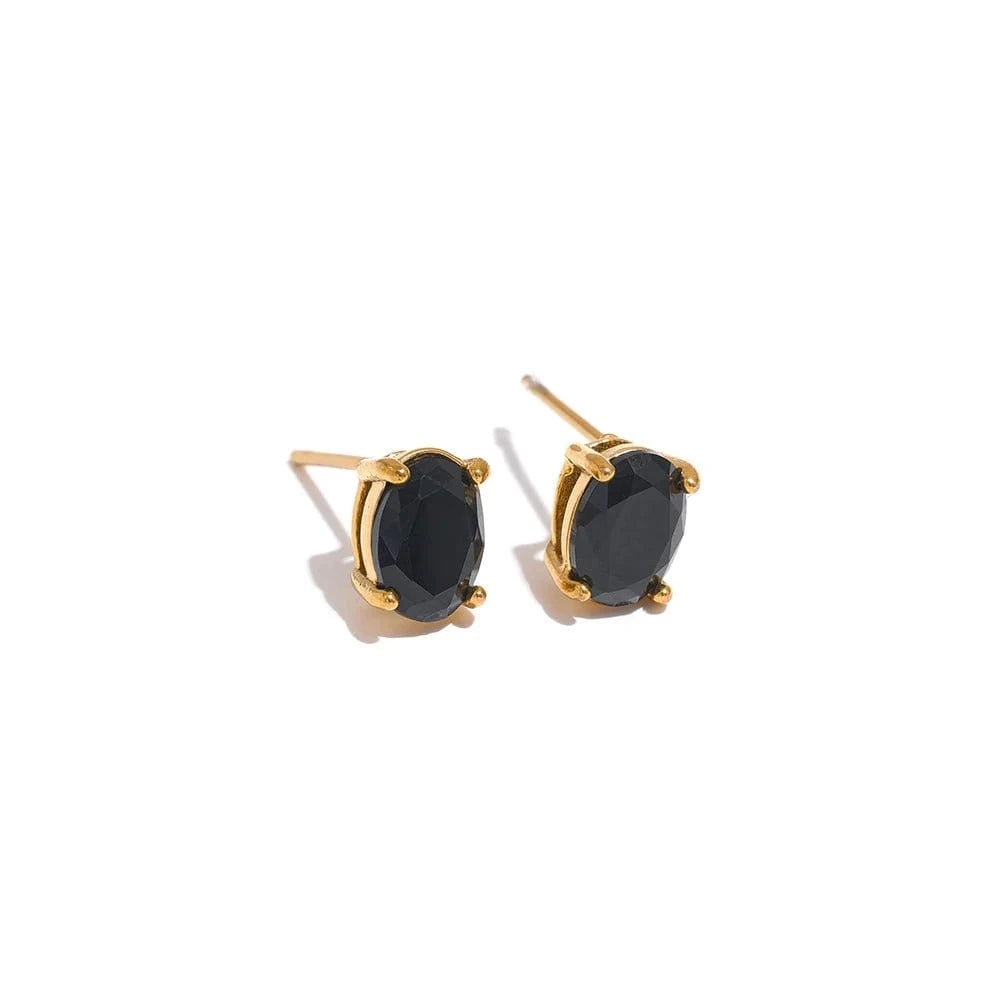 Black Stud Earrings