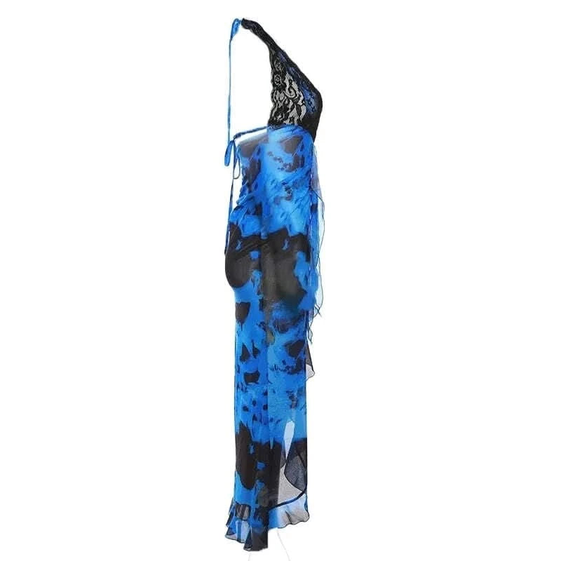 Blue Coral Inspired Midi Dress| MABEL LOVE Mabel Love Co Blue Coral Inspired Midi Dress| MABEL LOVE Mabel Love Co