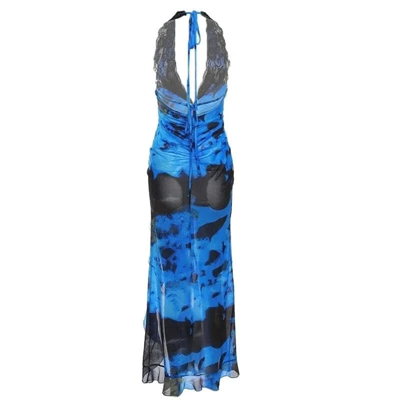 Blue Coral Inspired Midi Dress| MABEL LOVE Mabel Love Co Blue Coral Inspired Midi Dress| MABEL LOVE Mabel Love Co