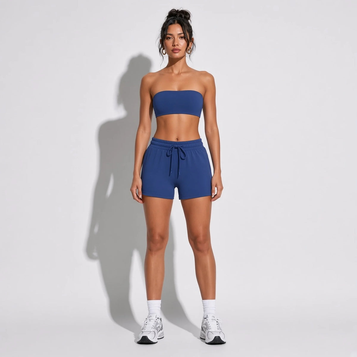 Strapless Sports Bra — Blue front