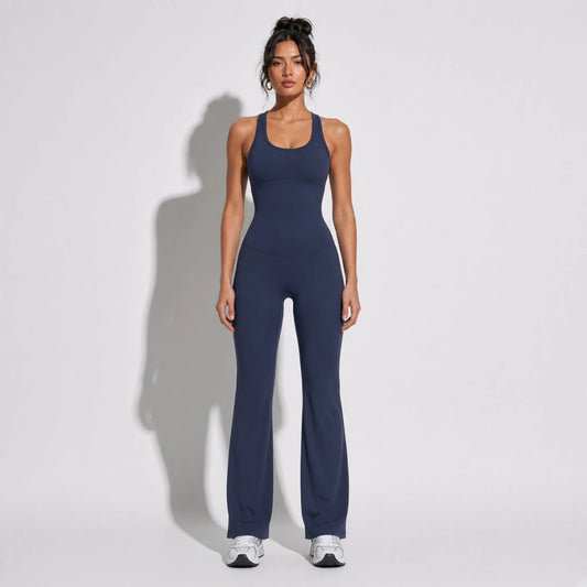 Yoga Jumpsuit — blue front