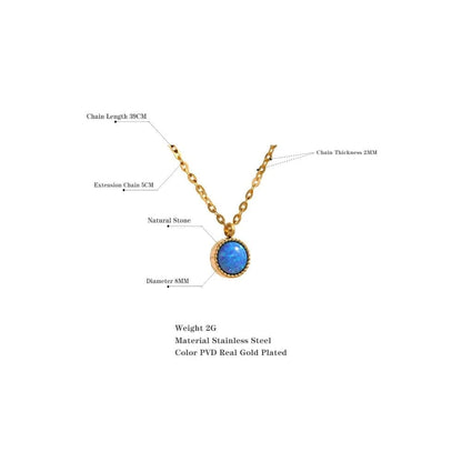 Blue Opal Pendant Necklace