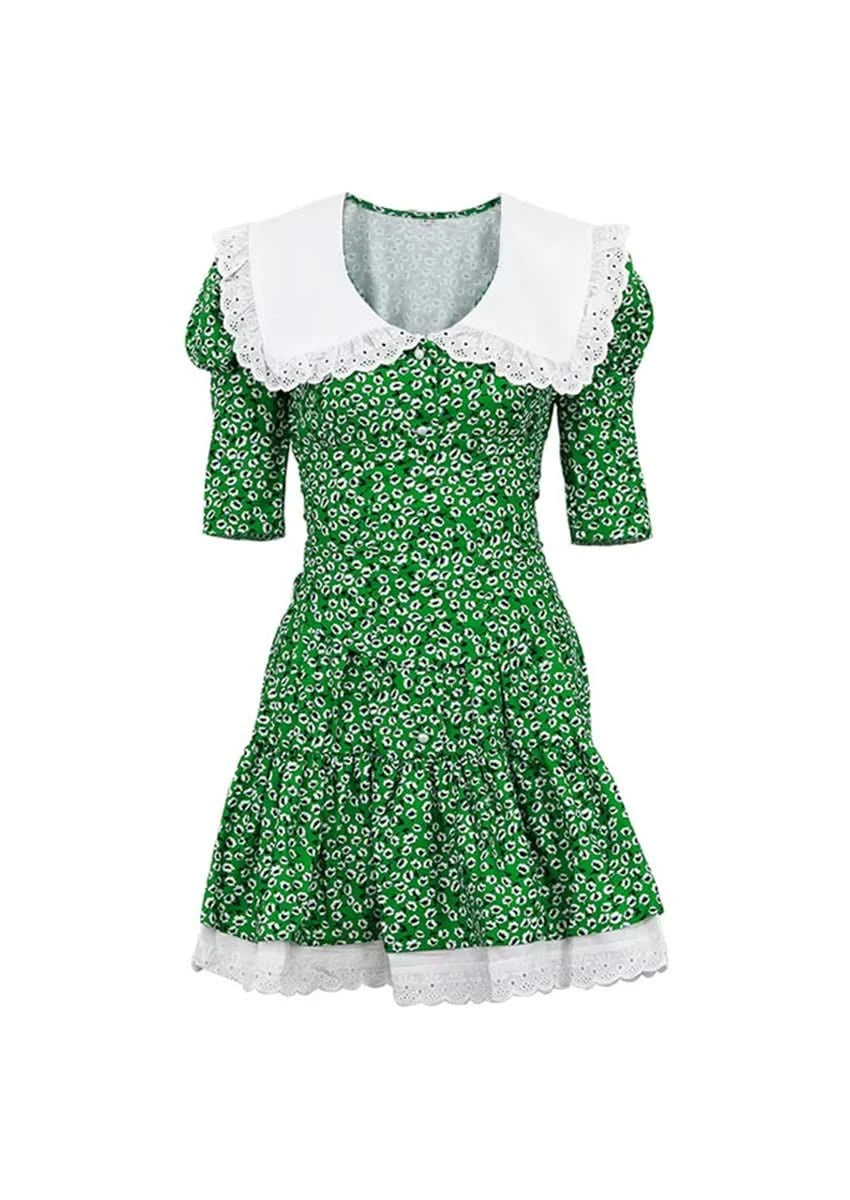 Babydoll Dress | Doll Collar & Lace- Mabel Love Co. Babydoll Dress | Doll Collar & Lace- Mabel Love Co.