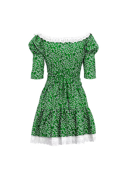 Green Bodycon Doll Collar Mini Dress