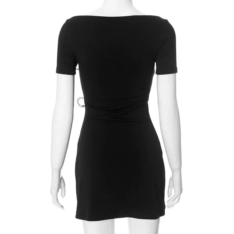 Buy Bow Side Slit Mini Dress | Mabel Love Co. Buy Bow Side Slit Mini Dress | Mabel Love Co.