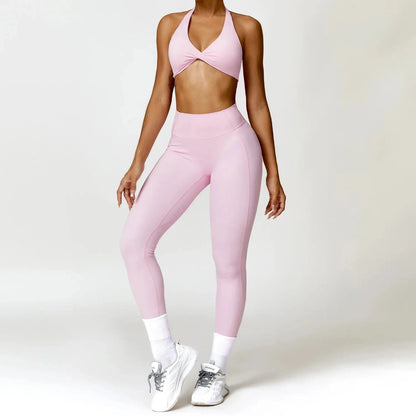 Bralette V - Shaped and Leggings Yoga 2 piece Set