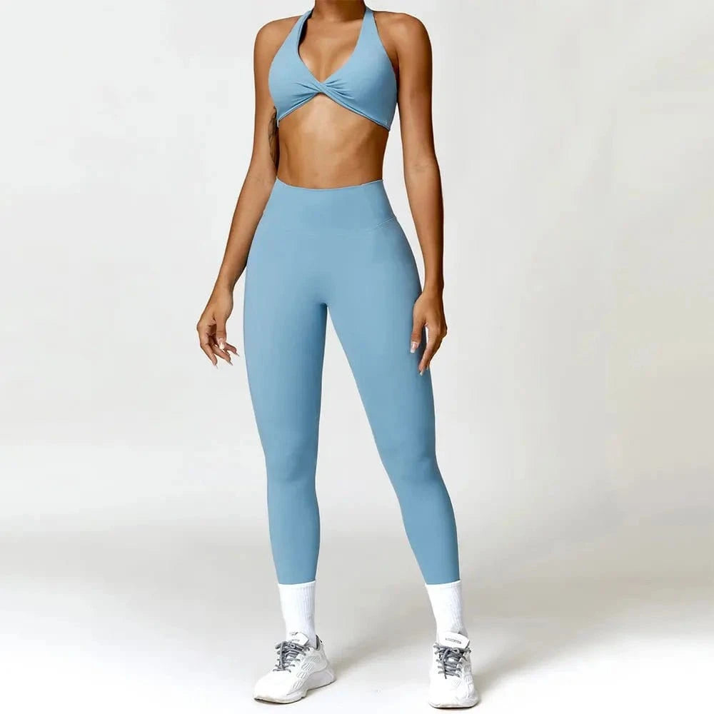 Bralette V - Shaped and Leggings Yoga 2 piece Set