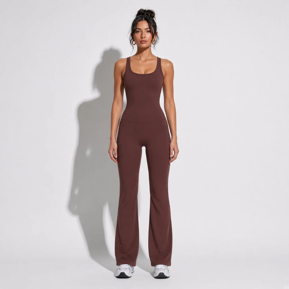 Yoga Jumpsuit — brown front