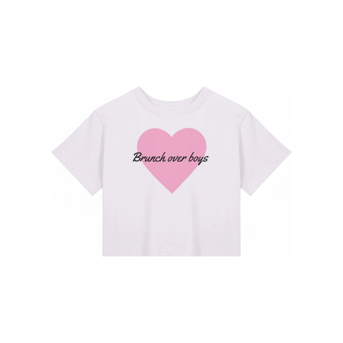 Brunch over Boys Baby Tee — corrected front ghost image with standard spacing