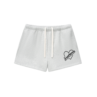 Heartfelt Drawstring Fleece Sweatshorts"