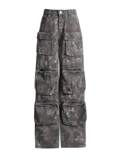 Camo Multi - Pockets Wide - Leg Pants