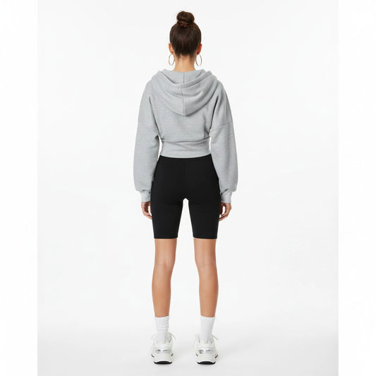 Cardigan Hoodie Jacket — grey back