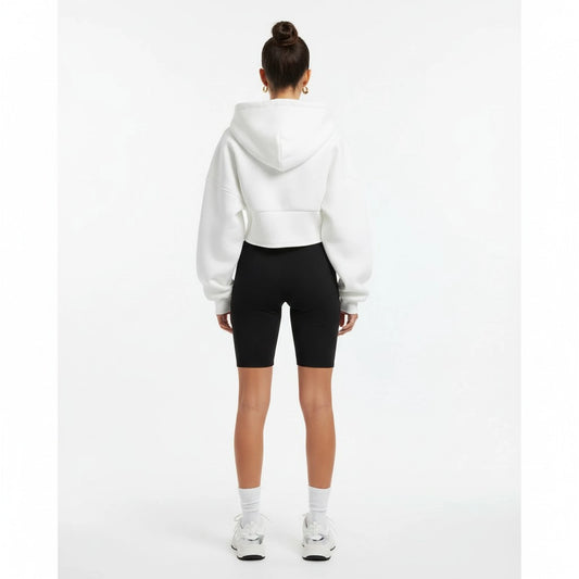 Cardigan Hoodie Jacket — white back