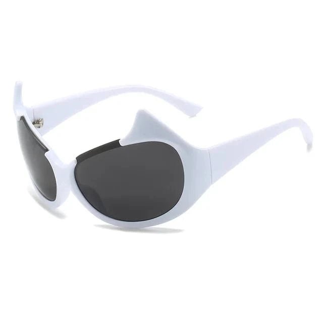 White Cateye Sunglasses