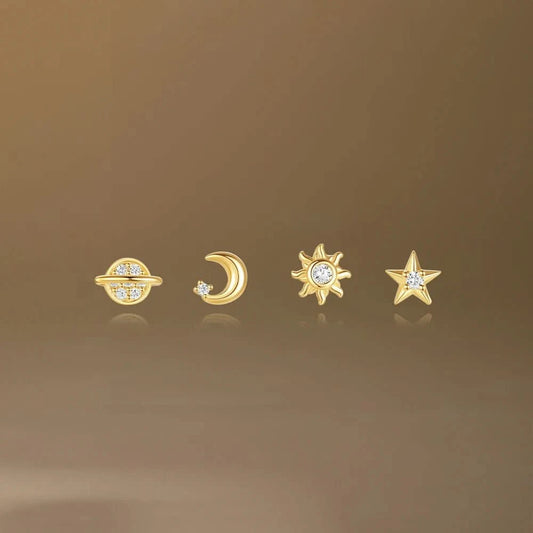 Celestial/Star/Moon/Sun Pierce Earring Set