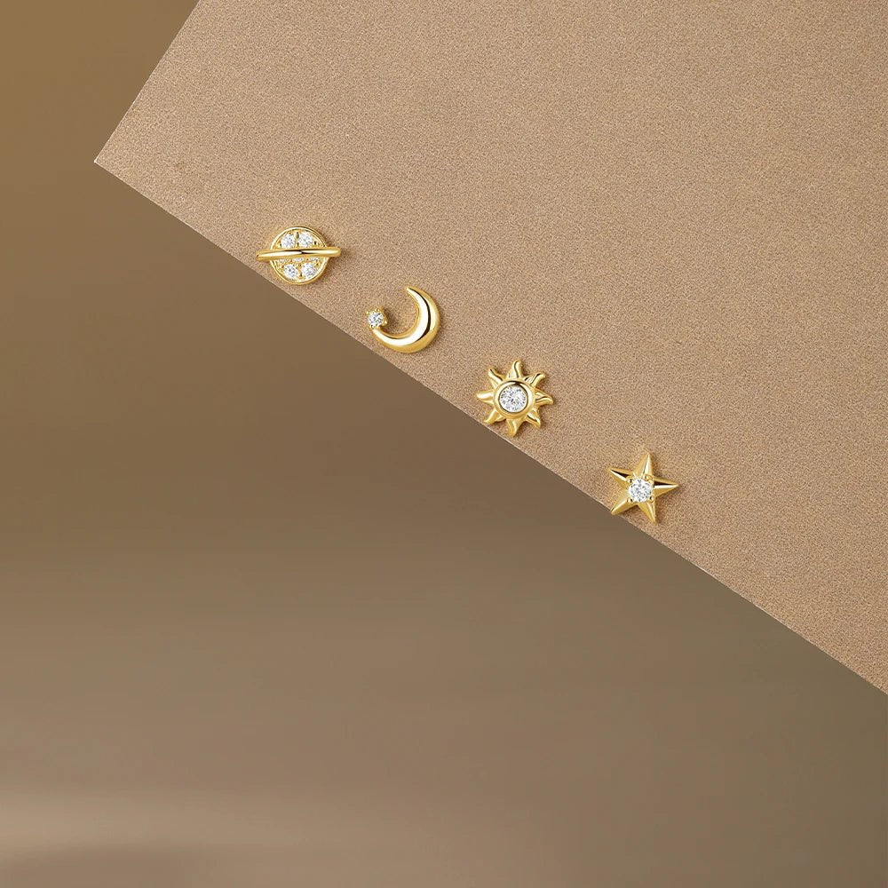 Celestial/Star/Moon/Sun Pierce Earring Set