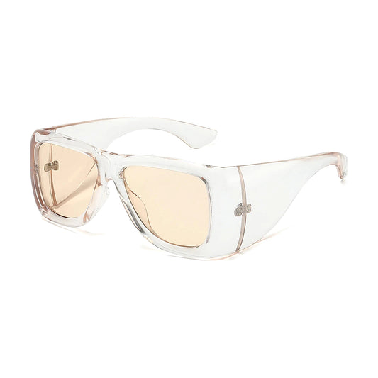 Bold Wrap Aviator Sunglasses — champagne front