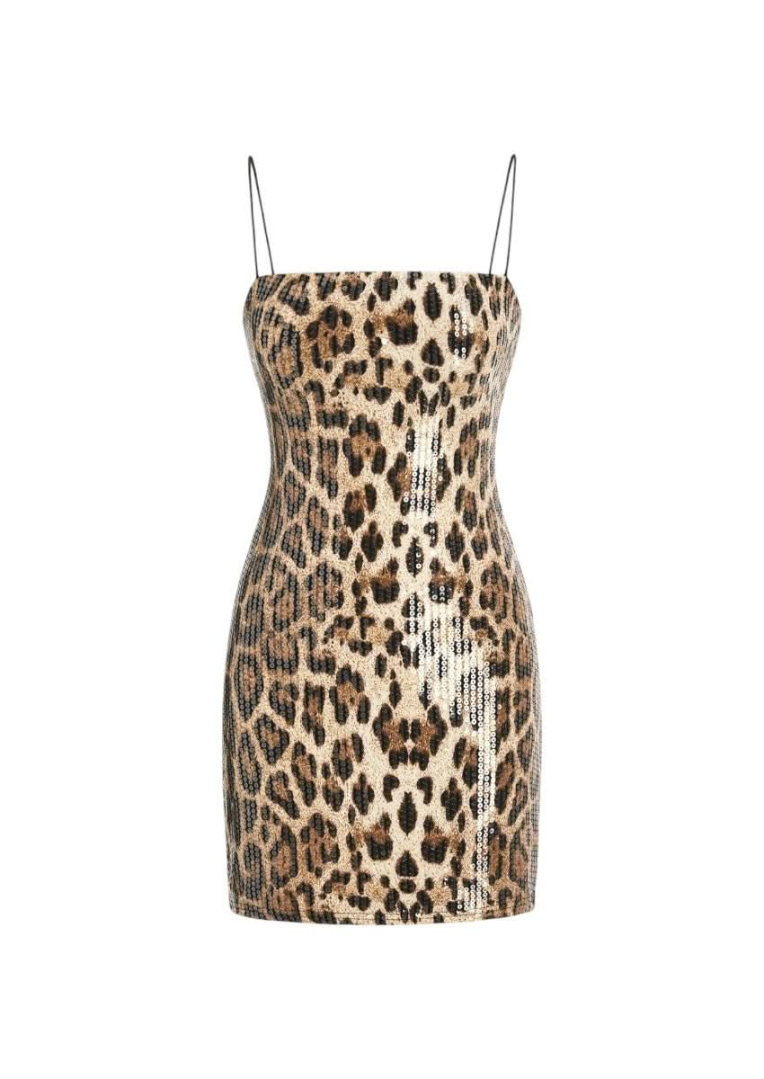 CHEETAH SPARKLE SEQUIN MINI DRESS LEOPARD - Party Dress | Mabel Love Co. CHEETAH SPARKLE SEQUIN MINI DRESS LEOPARD - Party Dress | Mabel Love Co.